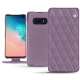 Samsung Galaxy S10E leather case - Lilas - Couture ( Nappa - Pantone 2645U ) 
