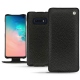Samsung Galaxy S10E leather case - Ebène ( Sleek P C12 - Black ) 