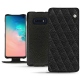 Funda de piel Samsung Galaxy S10E - Ebène - Couture ( Sleek P C12 - Black ) 