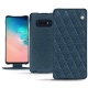 Housse cuir Samsung Galaxy S10E - Indigo - Couture ( Pantone 303U ) 