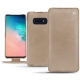 Samsung Galaxy S10E leather case - Taupe vintage ( Pantone 7530C ) 