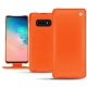硬质真皮保护套 Samsung Galaxy S10E - Orange fluo