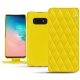 硬质真皮保护套 Samsung Galaxy S10E - Jaune fluo - Couture