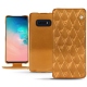 Samsung Galaxy S10E leather case - Or Maïa - Couture