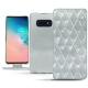 Samsung Galaxy S10E leather case - Platinium - Couture