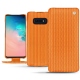 Samsung Galaxy S10E leather case - Abaca arancio