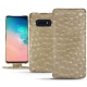 Custodia in pelle Samsung Galaxy S10E - Autruche desert