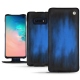 Samsung Galaxy S10E leather case - Bleu Patine