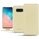 Housse cuir Samsung Galaxy S10E - Beige PU