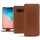 Samsung Galaxy S10E leather case - Marron PU