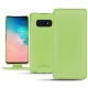 Samsung Galaxy S10E leather case - Vert olive PU