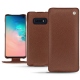 Housse cuir Samsung Galaxy S10E - Marron délicat