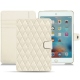 Apple iPad mini 4 leather case - Blanc - Couture ( Bologna - White ) 