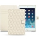 硬质真皮保护套 Apple iPad mini 5 - Blanc - Couture ( Bologna - White ) 