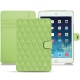 Apple iPad mini 5 leather case - Vert olive - Couture ( Nappa - Pantone 578U ) 