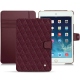 Apple iPad mini 5 leather case - Lie de vin - Couture ( Pantone 5115C ) 