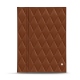 磁条菜单夹-A5 - Marron - Couture ( Nappa - Pantone 1615C ) 