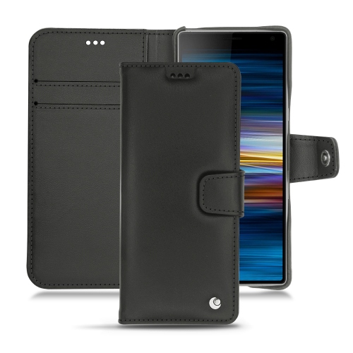 Sony Xperia 10 Plus leather case - Noir ( Nappa - Black ) 