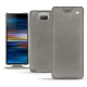 Housse cuir Sony Xperia 10 Plus - Acier vintage ( Pantone 403C ) 