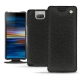 Sony Xperia 10 Plus leather case - Ebène ( Sleek P C12 - Black ) 