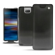 Sony Xperia 10 Plus leather case - Onyx ( Black ) 
