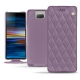 Sony Xperia 10 Plus leather case - Lilas - Couture ( Nappa - Pantone 2645U ) 