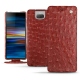Sony Xperia 10 Plus leather case - Autruche ciliegia