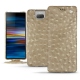 Housse cuir Sony Xperia 10 Plus - Autruche desert