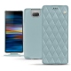 Sony Xperia 10 leather case - Bleu ciel - Couture ( Nappa - Pantone 277C ) 