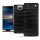 Lederschutzhülle Sony Xperia 10 - Crocodile nero