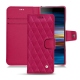 Sony Xperia 10 Plus leather case - Rose fluo - Couture
