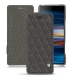 Custodia in pelle Sony Xperia 10 - Anthracite - Couture ( Pantone 424C ) 