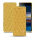 Housse cuir Sony Xperia 10 - Mimosa - Couture ( Pantone 141C ) 