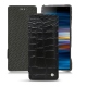 Sony Xperia 10 leather case - Crocodile nero