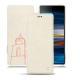 Capa em pele Sony Xperia 10 - Blanc escumo