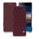 Housse cuir Sony Xperia 10 Plus - Lie de vin - Couture ( Pantone 5115C ) 