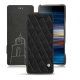 Sony Xperia 10 Plus leather case - Negre poudro - Couture