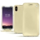 Capa em pele Apple iPhone Xs - Beige ( Nappa - Pantone 7502C ) 