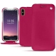 Housse cuir Apple iPhone Xs - Rose fluo