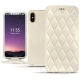 Housse cuir Apple iPhone Xs - Blanc escumo - Couture