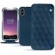 Custodia in pelle Apple iPhone Xs - Blu mediterran - Couture