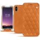 Apple iPhone Xs leather case - Mandarine vintage - Couture
