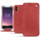 Lederschutzhülle Apple iPhone Xs - Cerise vintage ( Pantone 185C ) 