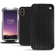 Apple iPhone Xs leather case - Abaca nero