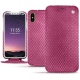 가죽 커버 Apple iPhone Xs - Serpent ciclamino