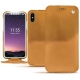 Apple iPhone X leather case - Or Maïa ( Pantone 871C ) 