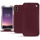 Housse cuir Apple iPhone X - Lie de vin ( Pantone 5115C ) 