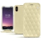 Housse cuir Apple iPhone X - Beige - Couture ( Nappa - Pantone 7502C ) 