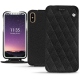 Lederschutzhülle Apple iPhone X - Ebène - Couture ( Sleek P C12 - Black ) 