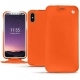 Housse cuir Apple iPhone X - Orange fluo
